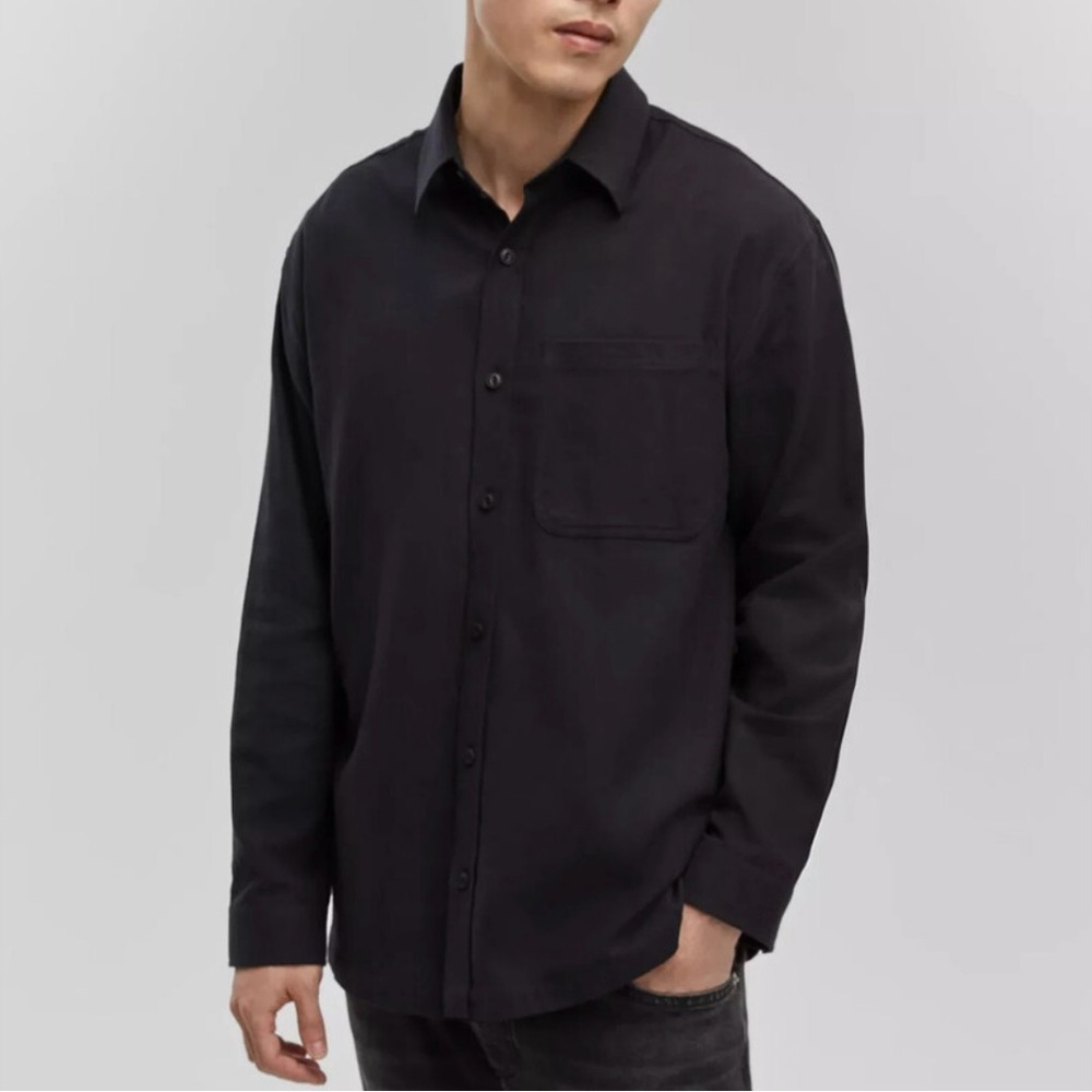 Macy’s Men’s Mode of One Black Casual Button Down Collared Shirt